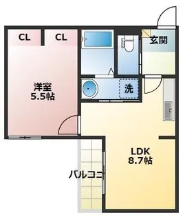 レイヴン越ヶ谷本町【2階】の間取り