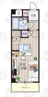 b’CASA越谷大袋IIIre-born【3階】の間取り