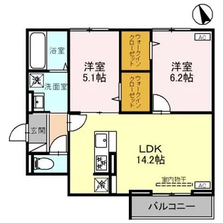Dアヴァンス赤山【3階】の間取り
