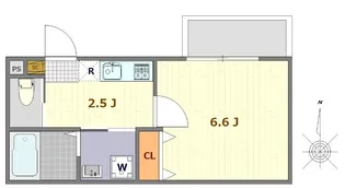 キャメル越谷東【1階】の間取り