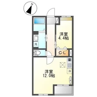 カーサ ヴィヴァーチェ【1階】の間取り