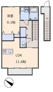 レイクフィカーサI【2階】の間取り