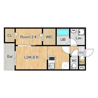 ジーメゾン越谷下間久里【1階】の間取り