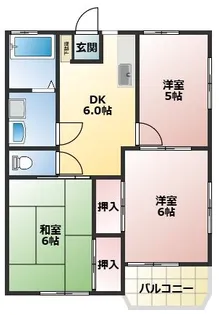 サンハイツ【2階】の間取り