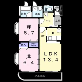 コンコールディア【3階】の間取り