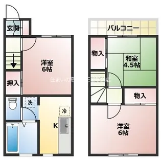 ド・メ−ヌ・スズキ A棟【1階】の間取り