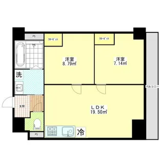 フェリチタ越谷駅前【4階】の間取り