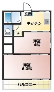 北越谷フラット【2階】の間取り