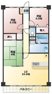 ピエール草加【4階】の間取り
