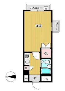 シャルマン蒲生B【3階】の間取り