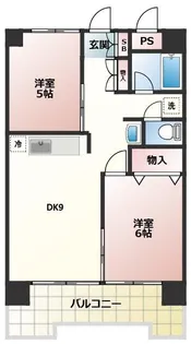 キャピタル新越谷【6階】の間取り