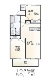 カーサ宮本【1階】の間取り