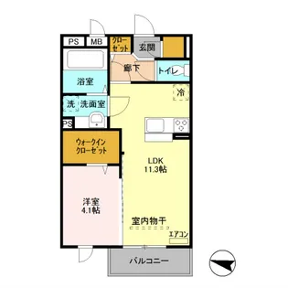 ステラタウン プルケリマ【1階】の間取り