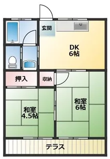 都コーポ【2階】の間取り