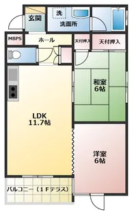 ヒューマンビルド南越谷101【1階】の間取り