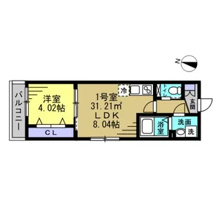 RUTILE吉川美南【1階】の間取り