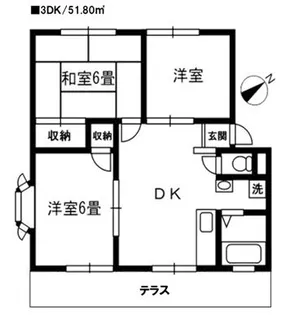 ガーデンハイツII【1階】の間取り