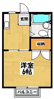 和喜第2ハイツ【2階】の間取り