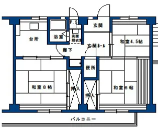 サン・コーポラス越谷 2号棟【3階】の間取り