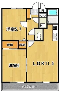 エマーレ北越谷【4階】の間取り