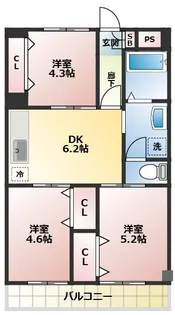 キャピタルプラス【4階】の間取り