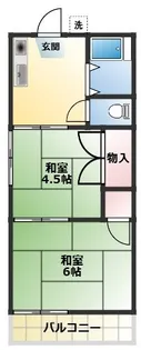 赤山町ハイツ【2階】の間取り