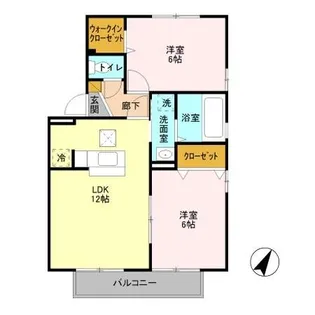 ロイヤルヒルズI【1階】の間取り