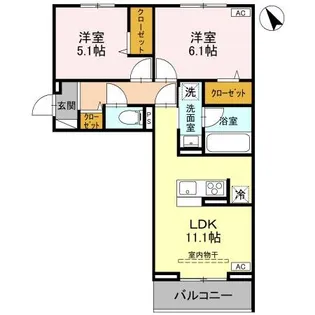メゾンクレール【3階】の間取り