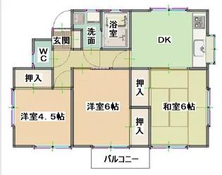 ハイフラッツII【2階】の間取り