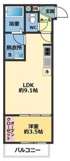 メゾン・ドゥ・アッシュ越谷【1階】の間取り