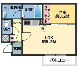 メゾン・ドゥ・アッシュ越谷【1階】の間取り