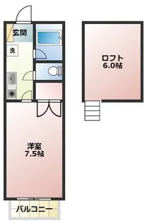 ラインラルト越谷【2階】の間取り