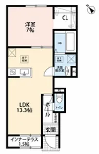 リーブルファイン越谷蒲生【1階】の間取り