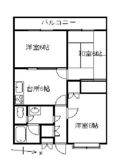 ベルシェ弐番館【3階】の間取り