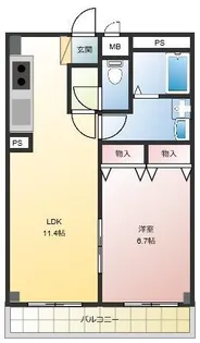 アンプルール フェール ベルツリーIII【1階】の間取り