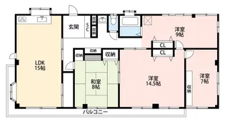 フロイデハイム【1階】の間取り