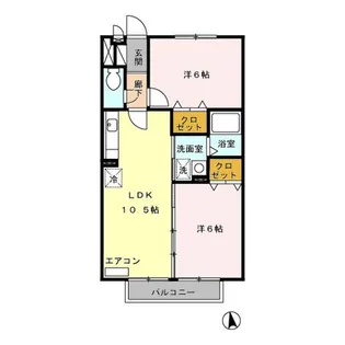 グランシエル【2階】の間取り