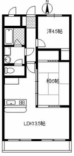 ジュネパレス越谷48【2階】の間取り