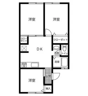 クレスト南越谷【1階】の間取り