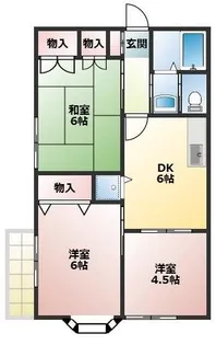 第2サンフラワーマンションA【1階】の間取り