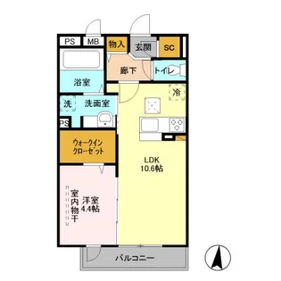 roi del ours III【1階】の間取り