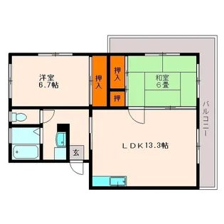 中島第2ビル【3階】の間取り