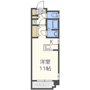 J・WAVE都府楼【6階】の間取り