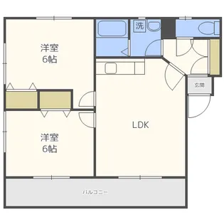 ハーモニーKハウスFukuyu二日市西【2階】の間取り