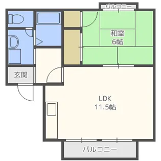 エミネンス連歌屋【2階】の間取り