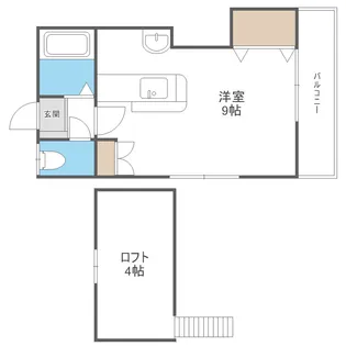 ハイデンス高雄B【2階】の間取り
