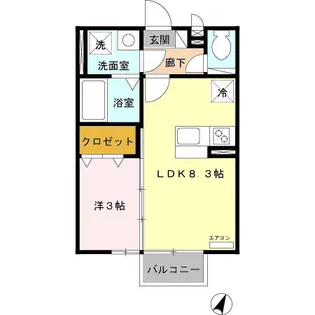 フロレスタB棟【2階】の間取り