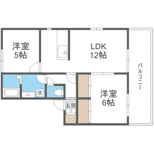ファミリー坂・富C棟【1階】の間取り