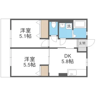 プライムハウス22【1階】の間取り
