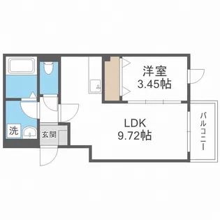 PORTA NOB 二日市【3階】の間取り